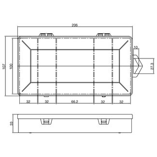 InLine InLine® Kleine onderdelenbak, 5 compartimenten, afmetingen: 206x107x33mm