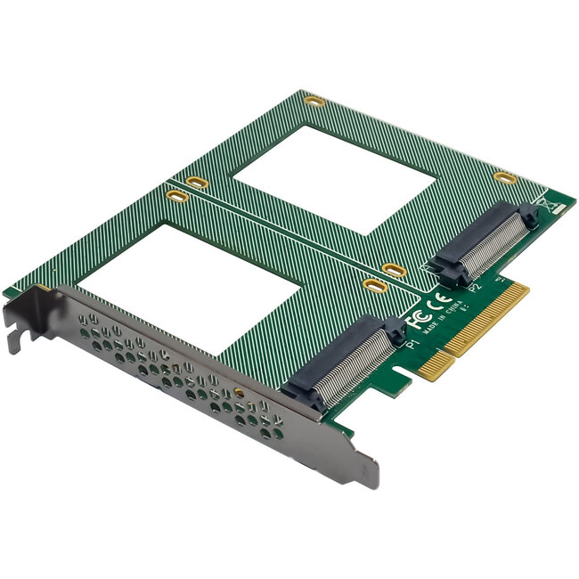 InLine® PCIe kaart naar 2x interne U.2 NVMe SFF-8639 - Bifurcatie, PCIe x8