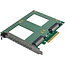 InLine® PCIe kaart naar 2x interne U.2 NVMe SFF-8639 - Bifurcatie, PCIe x8