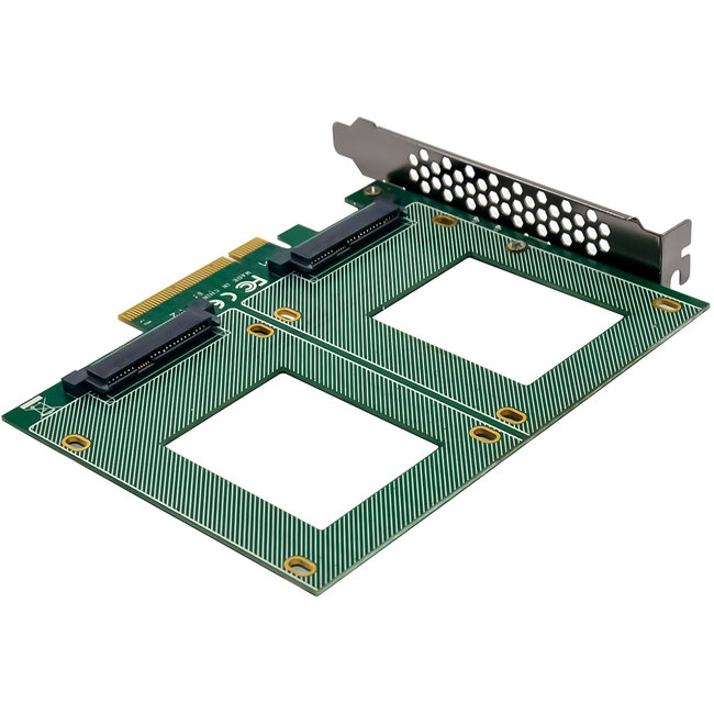 InLine® PCIe kaart naar 2x interne U.2 NVMe SFF-8639 - Bifurcatie, PCIe x8