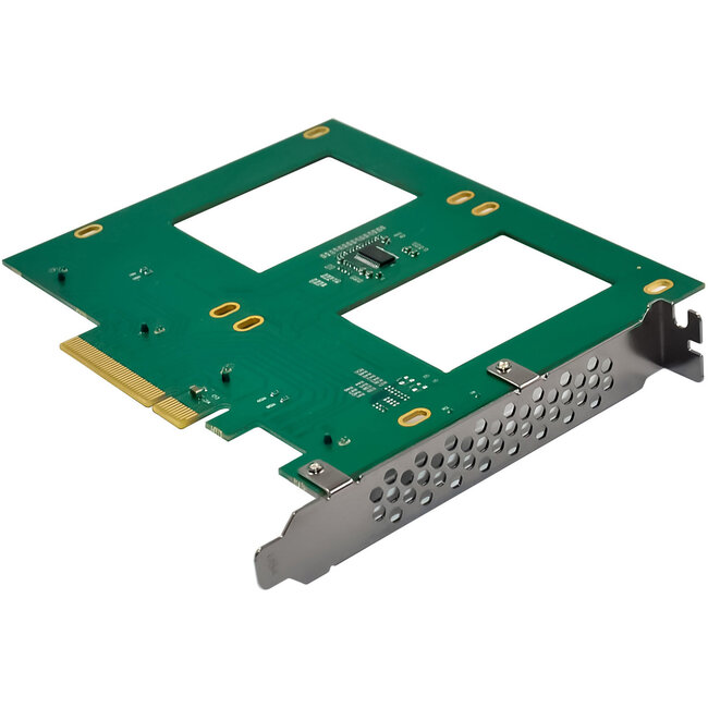 InLine® PCIe kaart naar 2x interne U.2 NVMe SFF-8639 - Bifurcatie, PCIe x8
