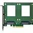 InLine® PCIe kaart naar 2x interne U.2 NVMe SFF-8639 - Bifurcatie, PCIe x8