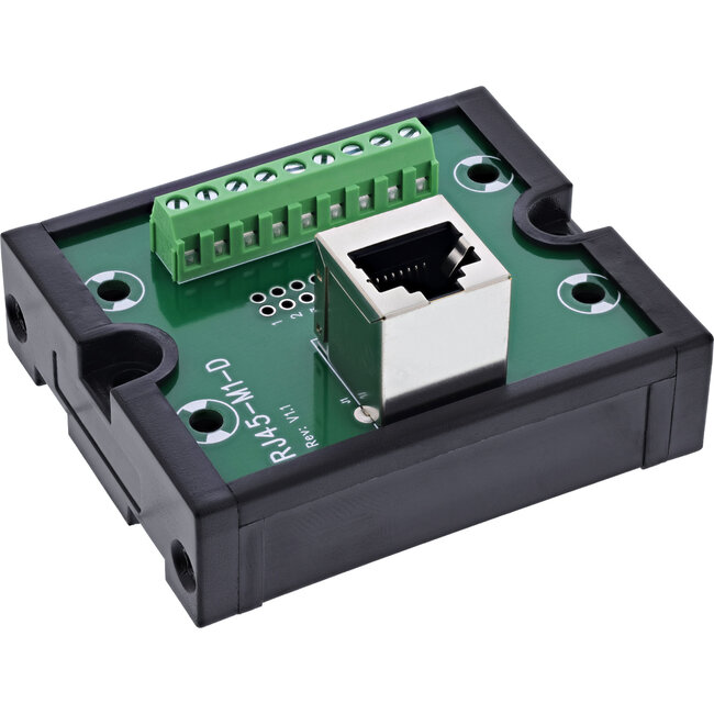 InLine® RJ45 connector naar 9-polige schroefaansluiting, DIN-rail, afgeschermd