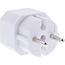 InLine® wandcontactdoosadapter, randaardestekker naar 2x Euro contactdoos, wit