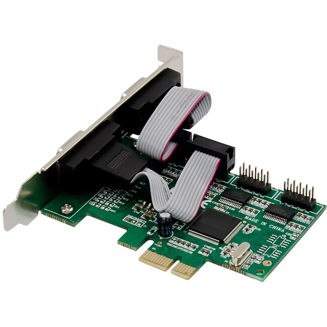 InLine® PCIe 4-poorts RS-232 kaart, 4x D-Sub 9 connector, incl. laag profiel