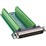 InLine® D-Sub 37 aansluitblok, stekker, 2-rij, schroefklem, zijdelings
