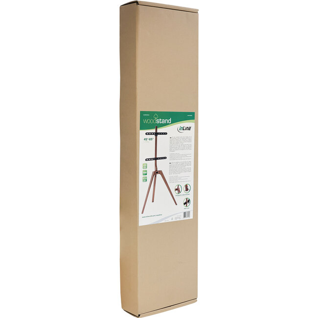 InLine® woodstand TV-standaard, statief, voor LED TV 45"-65" (114-165cm)
