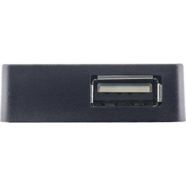 InLine® USB 2.0 hub, 4 poorten, zwart, met USB DC-kabel, kabel 30cm