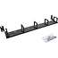 InLine® 19" kabelmanagementpaneel, 1U, 5 kunststof beugels, horizontaal, zwart