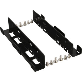 InLine InLine® HDD/SSD montagerails, 2x 6,35 cm (2,5") naar 8,89 cm (3,5"), zwart