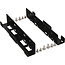 InLine® HDD/SSD montagerails, 2x 6,35 cm (2,5") naar 8,89 cm (3,5"), zwart