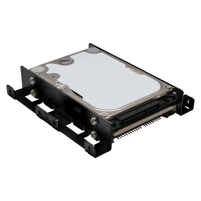 InLine® HDD/SSD montagerails, 2x 6,35 cm (2,5") naar 8,89 cm (3,5"), zwart