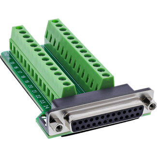 InLine InLine® D-Sub 25 aansluitblok, contactdoos, 2-rij, schroefaansluiting
