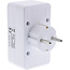 InLine® wandcontactdoosadapter, randaardestekker naar 2x Euro + 1x SK, wit