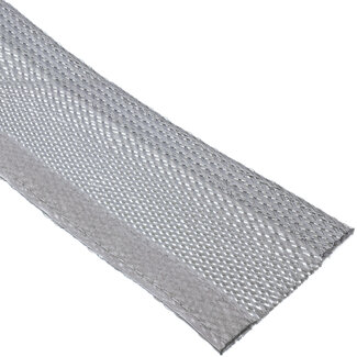 InLine InLine® beschermslang, stoffen beschermslang met klittenband, 1 m x 25 mm grijs