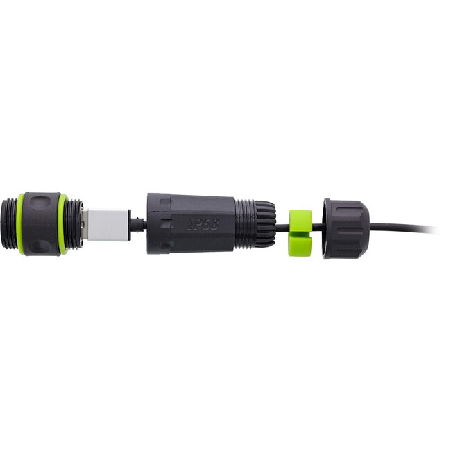 InLine® USB-A koppelaar, IP68, 2x USB-A-contactdoos, afgeschermd, M20