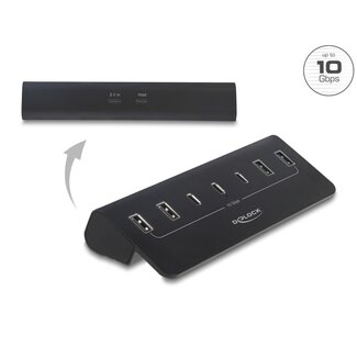 DeLOCK Delock USB 10 Gbps Hub with 3 USB Type-C™ and 4 USB Type-A Ports