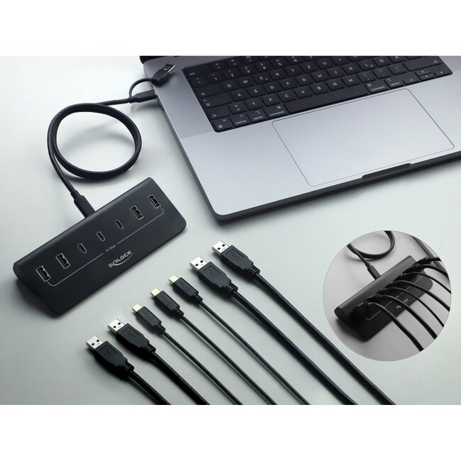 Delock USB 10 Gbps Hub with 3 USB Type-C™ and 4 USB Type-A Ports
