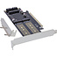 InLine® PCI Express kaart x16 naar 2x M.2, 1x mSATA