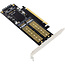 InLine® PCI Express kaart x16 naar 2x M.2, 1x mSATA