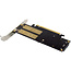 InLine® PCI Express kaart x16 naar 2x M.2, 1x mSATA