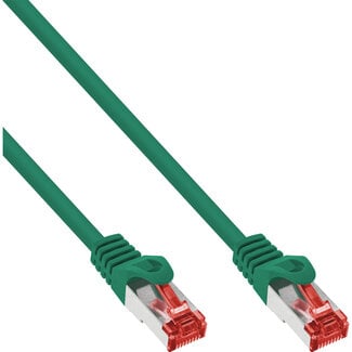 InLine InLine® Patchkabel, S/FTP (PiMf), Cat.6, 250 MHz, PVC, CCA, groen, 1m