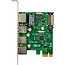 InLine® Combo kaart Gigabit netwerk en USB 3.2 Gen.1, 1x RJ45, 3x USB-A, PCIe x1