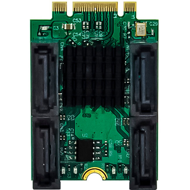 InLine® interfacekaart M.2 Key B+M naar 4x SATA-aansluiting, RAID, HyperDuo