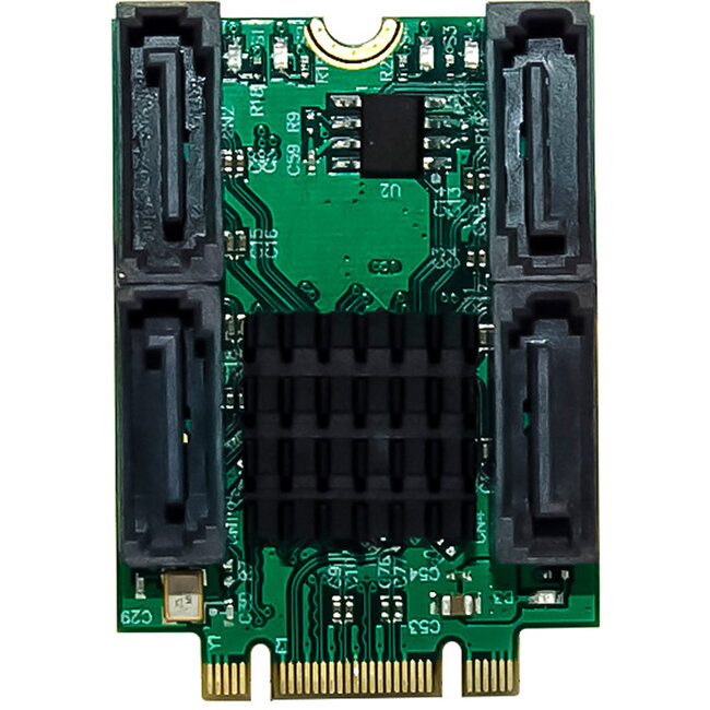 InLine® interfacekaart M.2 Key B+M naar 4x SATA-aansluiting, RAID, HyperDuo