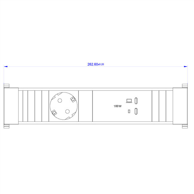 BACHMANN CONFERENCEF M 1xCEE7/3, 1xUSB C/C 100W