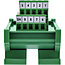 InLine® D-Sub 9 aansluitblok, stekker, schroefklem, DIN-rail