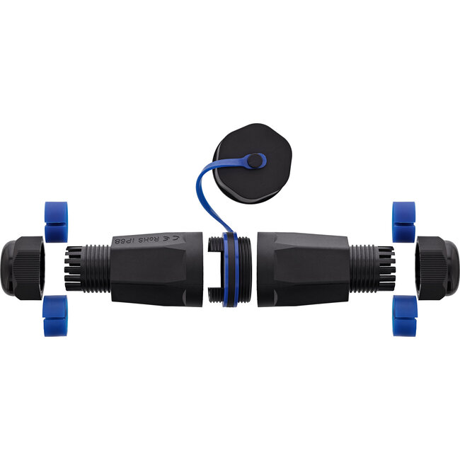 InLine® Kabelconnector lege behuizing RJ45 Keystone, IP68, met deksel