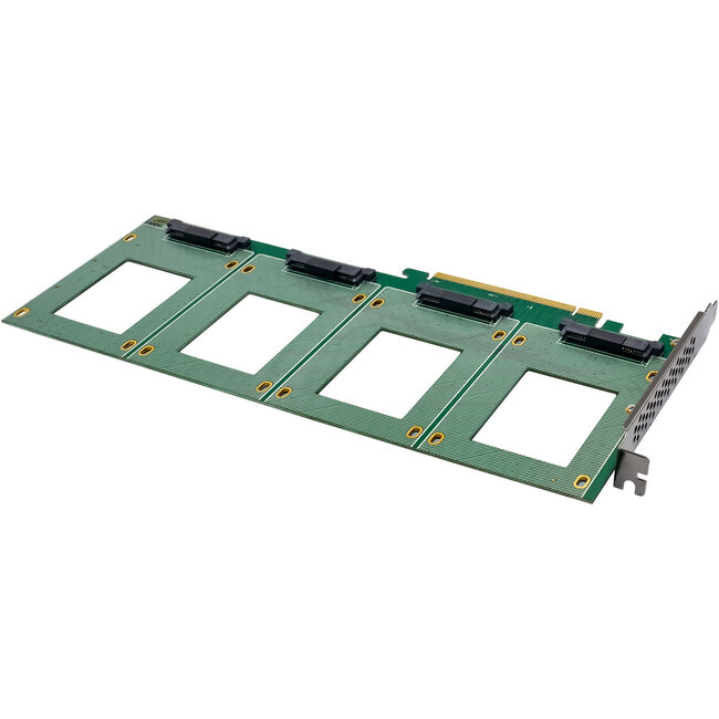 InLine® PCIe kaart naar 4x interne U.2 NVMe SFF-8639 - Bifurcatie, PCIe x16
