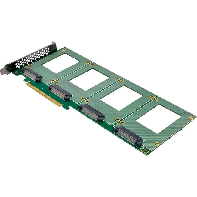 InLine® PCIe kaart naar 4x interne U.2 NVMe SFF-8639 - Bifurcatie, PCIe x16