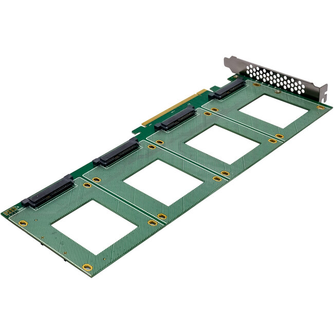 InLine® PCIe kaart naar 4x interne U.2 NVMe SFF-8639 - Bifurcatie, PCIe x16