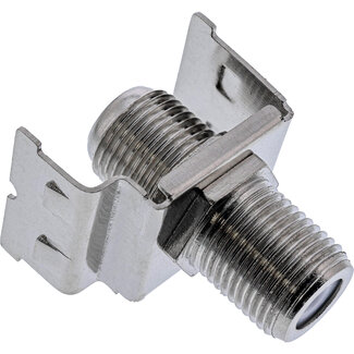 InLine InLine® Keystone adapter, aansluitkoppeling voor satellietkabel, 2x F-bussen