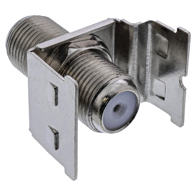 InLine® Keystone adapter, aansluitkoppeling voor satellietkabel, 2x F-bussen