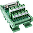 InLine® D-Sub 15 aansluitblok, bus, schroefklem, voor opzetrail
