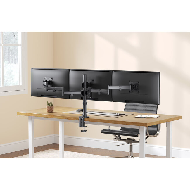 InLine® bureausteun voor 3x TFT/LCD/LED tot 68cm (27"), max. 3x8 kg