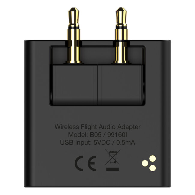 InLine® Bluetooth-audiozender voor in het vliegtuig, BT 5.0, aptX HD/LL