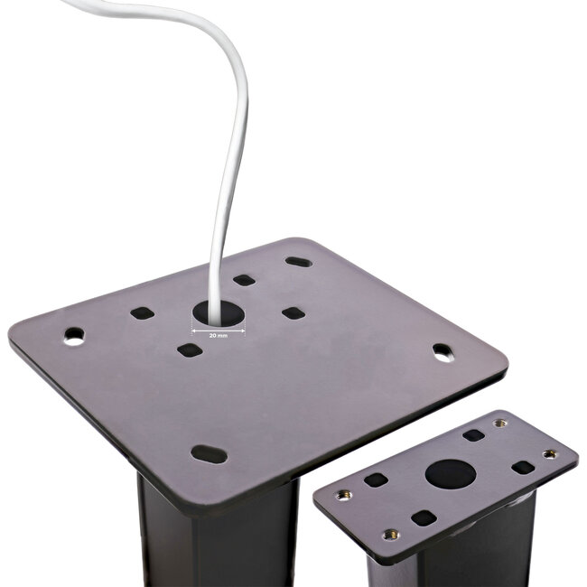 InLine® Universele muurboxstandaard XL met EV-oplaadkabelhouder, zwart