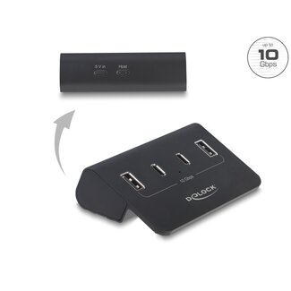 DeLOCK Delock USB 10 Gbps Hub with 2 USB Type-C™ and 2 USB Type-A Ports