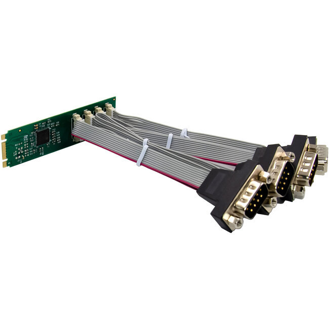 InLine® interfacekaart M.2 naar 4x seriële 9-pins connector