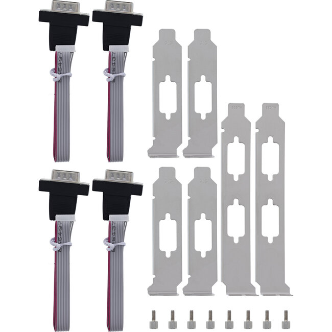 InLine® interfacekaart M.2 naar 4x seriële 9-pins connector
