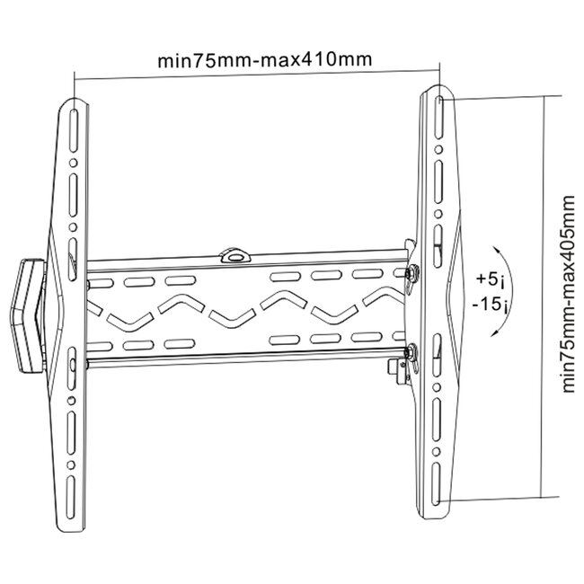 InLine® muurbeugel voor LCD/LED/Plasma 81-140cm (32-55"), max. 50kg