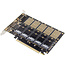 InLine® Interfacekaart, PCIe x16 naar 5x M.2 Key B SATA, incl. low-profile