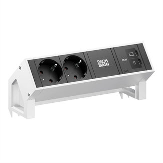 Bachmann BACHMANN DESK2 2xCEE7/3 1xUSB C/C 65W, L=0,2m INOX