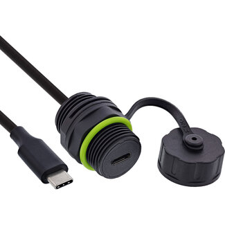 InLine InLine® USB-C koppelaar, IP68, afgeschermd, bus naar stekker, 50cm