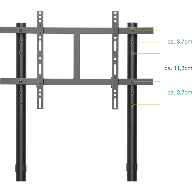 InLine® TV trolley, voor LED TV 37"-80" (94-203cm), max. 80kg