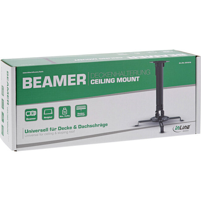 InLine® Basic projector plafondbeugel, 38-58cm, max. 13,5kg